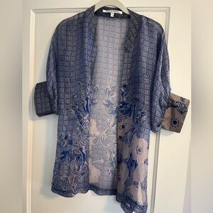 Sheer, Elegant Floral Blouse